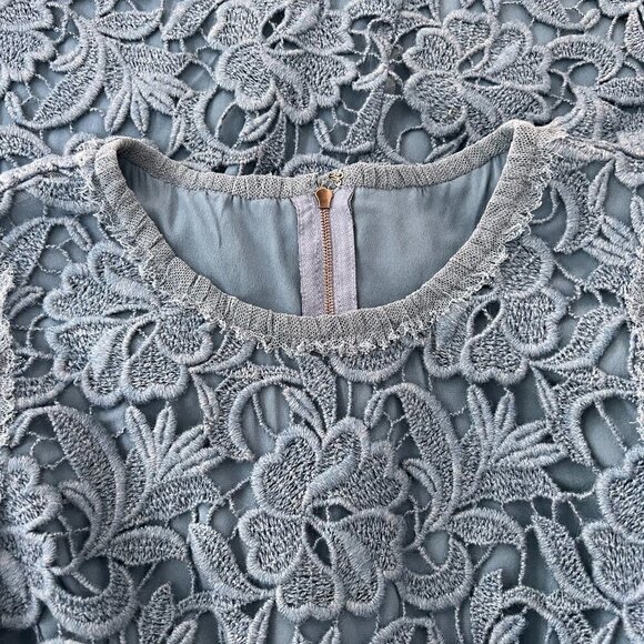 Dolce & Gabbana blue floral lace dress jacket set size 42 - Picture 12 of 13